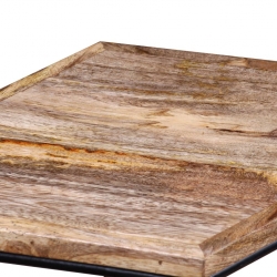 Stolik kawowy, lite drewno mango, 48 x 48 x 40 cm