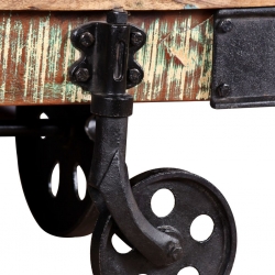 Stolik kawowy z drewna odzyskanego, 90 x 45 x 35 cm