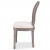 Krzesła stołowe, 2 szt., kremowe, tkanina