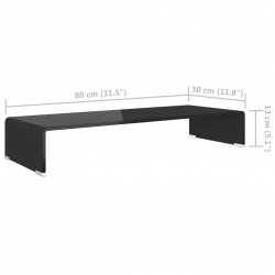 Podstawka pod monitor / telewizor szklana 80x30x13 cm