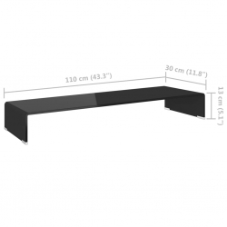 Podstawka pod monitor / telewizor szklana 110x30x13 cm