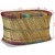 Stolik kawowy z detalami w stylu chindi, bambus, wielokolorowy