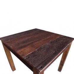 Stół do jadalni, lite drewno z recyklingu, 82x80x76 cm