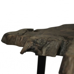 Stolik kawowy z drewna tekowego, 80 x 70 x 38 cm