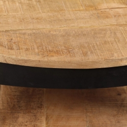 Stolik kawowy, surowe drewno mango, 65 x 32 cm