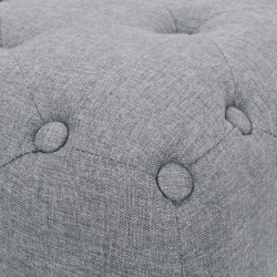 Puf, 80 x 80 x 30 cm, jasnoszary materiał