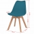 Krzesła stołowe, 2 szt., turkusowe, sztuczna skóra