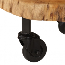 Stolik kawowy z litego drewna akacjowego, 60x55x25 cm
