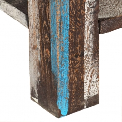 Stolik typu konsola z litego drewna, vintage, 118 x 30 x 80 cm