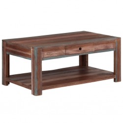 Stolik kawowy w stylu vintage, lite drewno, 88 x 50 x 38 cm