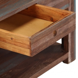 Stolik kawowy w stylu vintage, lite drewno, 88 x 50 x 38 cm