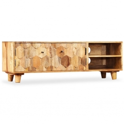 Szafka pod telewizor z litego drewna mango, 118x35x40 cm