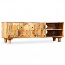 Szafka pod telewizor z litego drewna mango, 118x35x40 cm