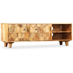 Szafka pod telewizor z litego drewna mango, 118x35x40 cm
