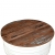Stolik kawowy z drewna odzyskanego, biały, kształt beczułki