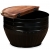 Stolik kawowy z drewna odzyskanego, kształt beczki, czarny