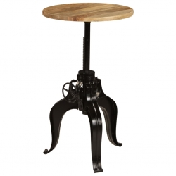 Stolik barowy z litego drewna mango, 60x(76-110) cm