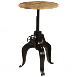 Stolik barowy z litego drewna mango, 60x(76-110) cm