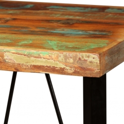 Stolik barowy, lite drewno z odzysku, 60x60x107 cm