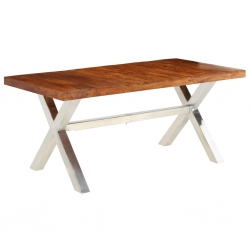Stół jadalniany, lite drewno o wyglądzie sheesham, 180x90x76 cm