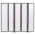 Składany parawan 5-panelowy w stylu japońskim, 200x170, czarny