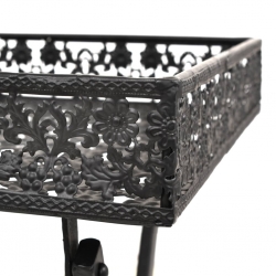 Składany stolik w stylu vintage, metalowy, 58x35x72, czarny