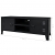 Metalowa szafka TV w industrialnym stylu, 120x35x48 cm, czarna
