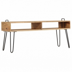 Szafka pod telewizor, lite drewno mango, 110 x 35 x 45 cm