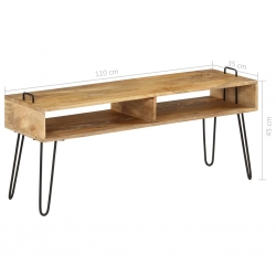 Szafka pod telewizor, lite drewno mango, 110 x 35 x 45 cm