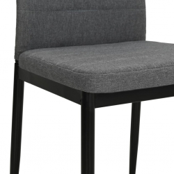 Krzesła stołowe, 2 szt., jasnoszare, tkanina