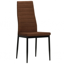 Krzesła stołowe, 2 szt., brązowe, tkanina