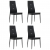 Krzesła stołowe, 4 szt., czarne, sztuczna skóra