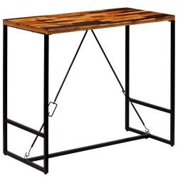 Stolik barowy z litego drewna odzyskanego, 120 x 60 x 106 cm