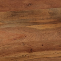 Stół do jadalni z litego drewna akacjowego i stali, 120x60x76cm