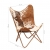 Krzesło motyl, brązowo-białe, naturalna kozia skóra
