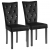 Krzesła stołowe, 2 szt., czarne, aksamit