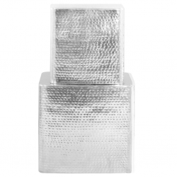 Stoliki kawowe z aluminium, 2 sztuki, srebrne