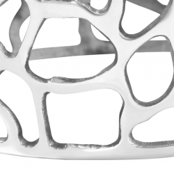 Stolik do kawy z odlewanego aluminium, 70 x 30 cm, srebrny