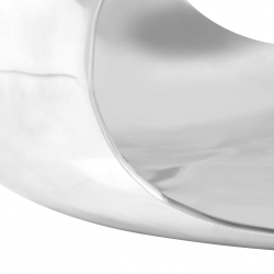 Stolik do kawy z odlewanego aluminium, 70 x 70 x 32 cm, srebrny