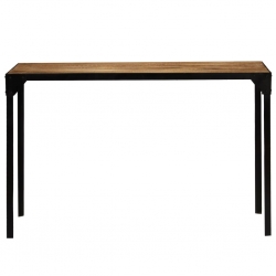 Stół jadalniany, surowe drewno mango i stal, 120 cm
