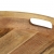Stolik kawowy, lite drewno mango i stal, 50 x 40 cm