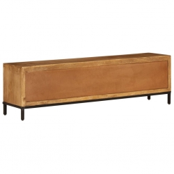 Szafka pod telewizor, lite drewno mango, 140 x 30 x 40 cm