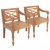 Krzesła Batavia, 2 szt., jasnobrązowe, lite drewno mahoniowe