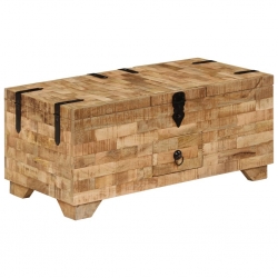 Stolik kawowy, lite drewno mango, 80x40x35 cm