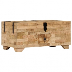 Stolik kawowy, lite drewno mango, 80x40x35 cm