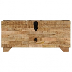 Stolik kawowy, lite drewno mango, 80x40x35 cm