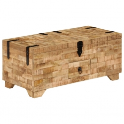 Stolik kawowy, lite drewno mango, 80x40x35 cm