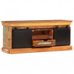 Szafka pod TV, 110x30x45 cm, lite drewno odzyskane