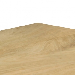 Stół jadalniany, 115x55x76 cm, lite drewno mango i stal