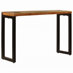 Stolik typu konsola, 120x35x76 cm, z drewna z odzysku i stali